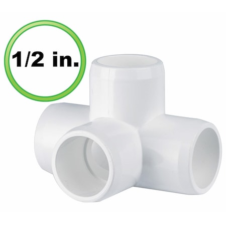 Circo Innovations 0.5 in. 4 Way LT PVC Pipe Fitting 41-F